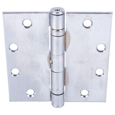 Hager Full Mortise Butt Hinge, 4-1/2" x 4-1/2", 32D, Brass Base, Std, WMS BB1191 4-1/2X4-1/2 US32D